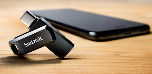 SanDisk Ultra Dual Drive Go. Capacidade: 512 GB, Interface de dispositivo: USB Type-A / USB Type-C, Versão USB: 3.2 Gen 1 