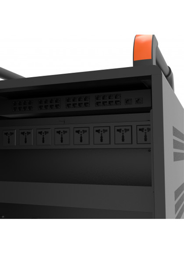 Port Designs 901973. Type: Portable device management cabinet, Product colour: Black, Placement: Floor. Supported portable