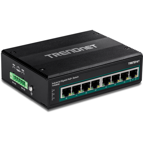 8-Port Industrial Gigabit PoE+ DIN-Rail Switch (24 - 56V)