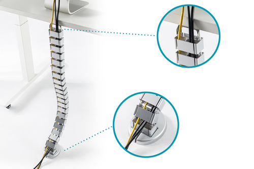 Digitus Kabelführung - Silber - 1 Pack Paket - Kabelführung - 1,3 m Länge - ABS-Kunststoff, Metall