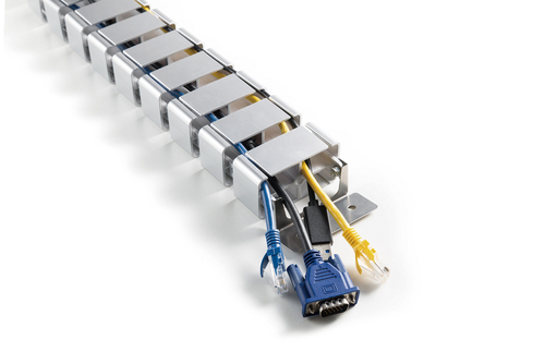 Digitus Kabelführung - Silber - 1 Pack Paket - Kabelführung - 1,3 m Länge - ABS-Kunststoff, Metall