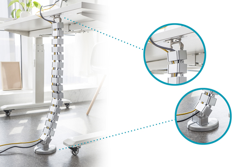 Digitus Kabelführung - Silber - 1 Pack Paket - Kabelführung - 1,3 m Länge - ABS-Kunststoff, Metall