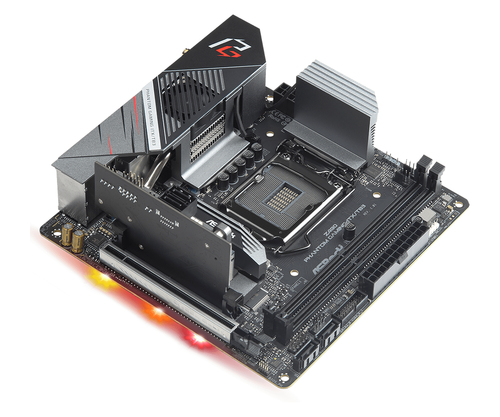 ASRock Z490 Phantom Gaming-ITX/TB3 Desktop-Mainboard - Intel Chipsatz - Socket LGA-1200 - Intel-Optane-speicherbereit - Mi