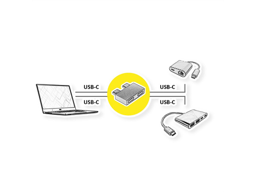 Roline Datentransferadapter - Silber