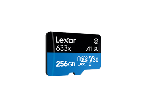 Lexar High Performance 256 GB Class 10/UHS-I (U3) V30 microSDXC - 100 MB/s Read - 45 MB/s Write - 10 Year Warranty