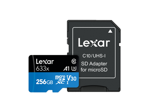 Lexar High Performance 256 GB Class 10/UHS-I (U3) V30 microSDXC - 100 MB/s Read - 45 MB/s Write - 10 Year Warranty