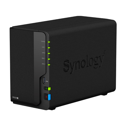 Synology DiskStation DS220+. Tipo: NAS. Tipo de chassis: Compacto. Família de processador: Intel® Celeron®, Modelo de proc