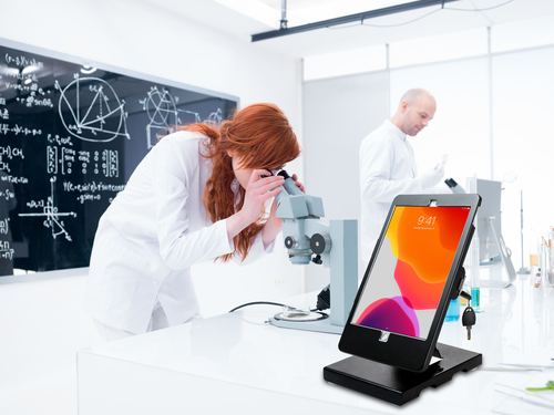 FLAT-FOLDING TABLETOP SECURITY STAND FOR IPADS BLACK