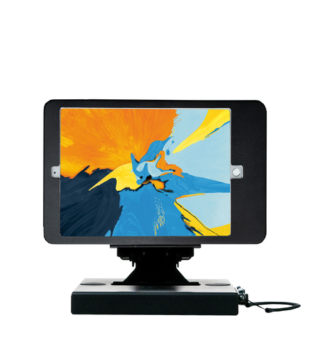 FLAT-FOLDING TABLETOP SECURITY STAND FOR IPADS BLACK