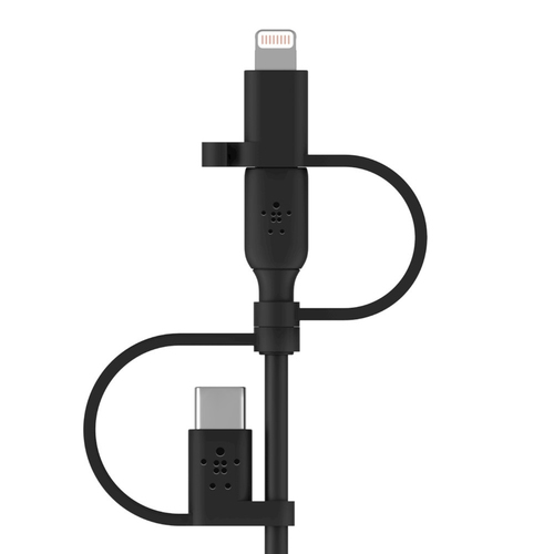 Belkin BoostCharge 1.01 m Lightning/Micro-USB/USB/USB-C Data Transfer Cable - 1 / Pack - Cable for Smartphone, Tablet, Pow