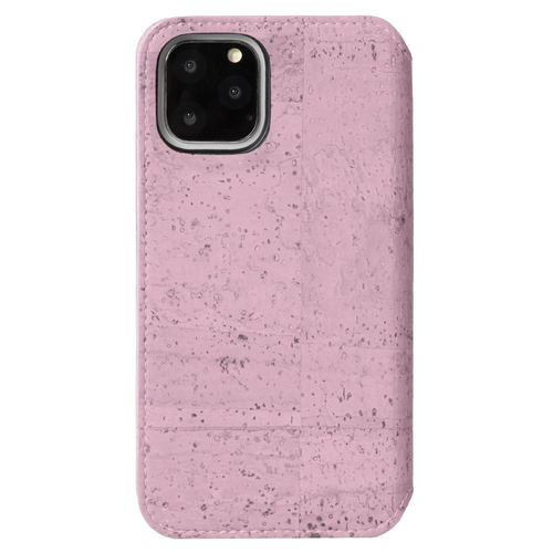 Krusell BIRKA Carrying Case (Wallet) Apple iPhone 11 Pro Max Smartphone - Pink - Cork, Wood Grain Body