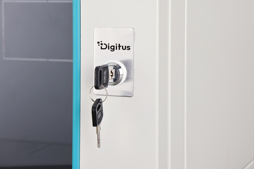 Digitus Dynamic-N 7U Wall Mountable Enclosed Cabinet Rack Cabinet for Networking, Server - Light Grey - Steel, Glass, Shee