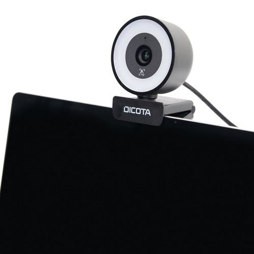 Dicota - Webcam - 5 Megapixel - USB 2.0 - 2592 x 1944 Pixel Videoauflösung - Autofokus - Tischhalterung, Stativ, Halterung
