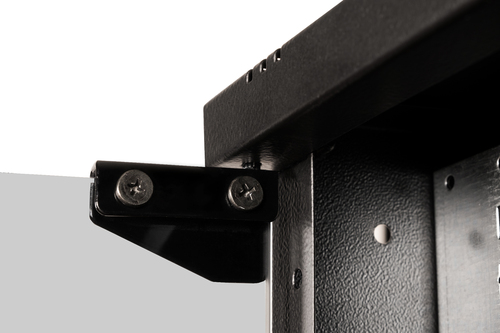 Digitus SOHO PRO 4U Wall Mountable Enclosed Cabinet Rack Cabinet for Networking327 mm Rack Depth - Black - Glass, Sheet St