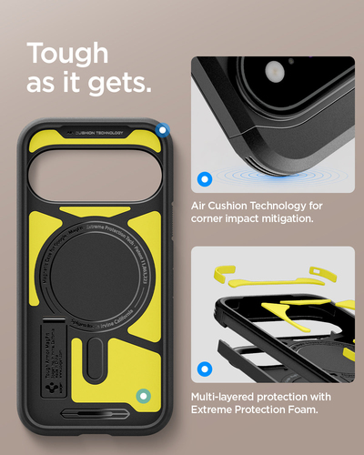 Spigen Tough Armor Case for Google Pixel 11 Pro Smartphone - Black - Wireless Charging Compatible