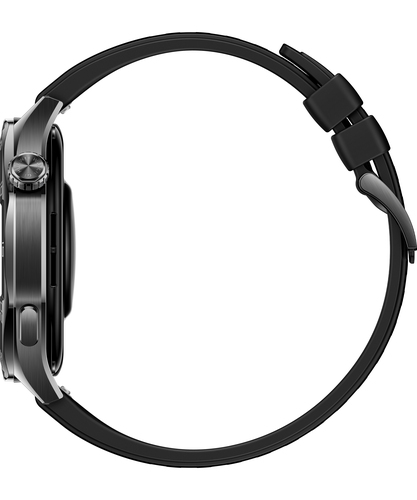 Huawei GT 5 Smart Watch - 46 mm Case Width - Black Body Color - Black Band Color - Stainless Steel Case Material - Fluoroe