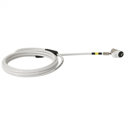 Câble de verrouillage MOBILIS Pour Ordinateur - 2 m Câble - Verrou Master Keyed (à clé passe-partout) - Blanc - Acier Durc
