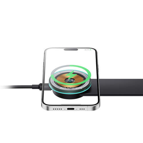 Caricatore a induzione Baseus - Per iPhone - 5 V DC, 9 V DC, 12 V DC Ingresso - Magnetico, Tecnologia MagSafe, Ricarica ve