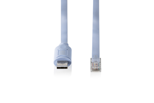 Digitus USB 2.0 to RJ45 console adapter cable, FTDI chipset, 180 cm. Host interface: USB Type-A, Output interface: RJ-48, 