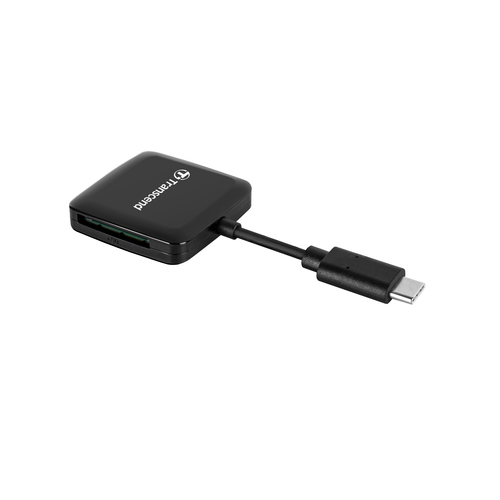 Transcend RDC3 Kartenleser - USB 3.2 (Gen 1) Typ C - 100 - SDHC, SDXC, microSDHC, microSDXC, SD, microSD