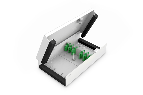 Digitus Fiber Optic Unibox for wall mounting, small. Installation options: Wall-mounted, Suitable for: Indoor, Material: S