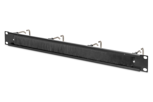Digitus Cable Routing - Jet Black - 1 Pack Pack - Cable Management Panel - 1U Rack Height x 19" Panel Width - Steel