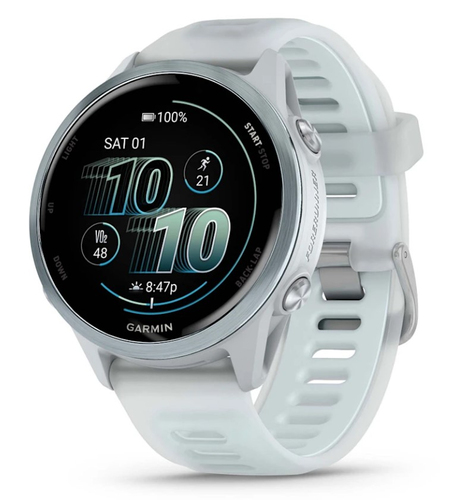 Garmin Forerunner 570 Smart Watch - 42 mm Case Height - Cloud, Blue Body Color - Aluminium Body Material - Speaker, Phone,