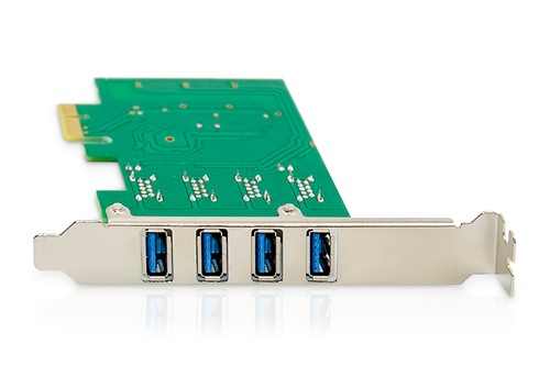 Digitus USB Adapter - PCI Express 2.0 - Plug-in-Karte - UASP-Support - 4 Total USB Port(s) - 4 USB 3.0 Port(s) - PC, Linux