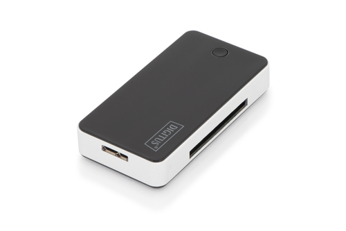 Digitus Card Reader All-in-one, USB 3.0. Compatible memory cards: CF, MMC, MMC Mobile, MMC+, MMCmicro, MS Micro (M2), MS P
