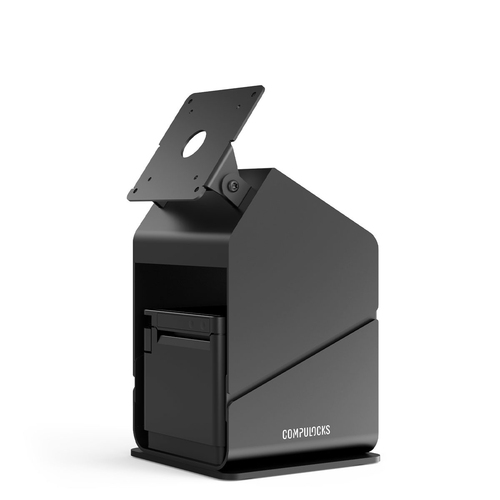 Compulocks Tablet Printer Kiosk - VESA 100X100 compatibility, Securely mounts a variety of tablets and iPads, Can hold a p