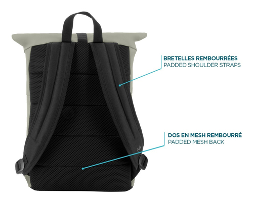 Mobilis 070012. Tipo de mochila: Mochila com tampa enrolável, Cor principal do produto: Cinzento, Coloração: Monocromático