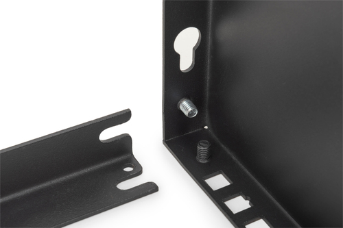 Digitus Mounting Bracket - Black - Horizontal/Vertical - 40 kg Load Capacity - Sheet Steel - 1