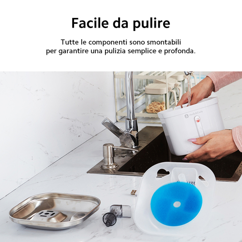 Petoneer Fresco Mini Plus, Abbeveratoio automatico per animali domestici, Acrilonitrile butadiene stirene (ABS), Bianco, U