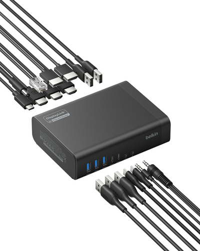 Belkin Connect Universal 16-in-1 Triple Display. Übertragungstechnik: Andocken, Hostschnittstelle: Dock. Produktfarbe: Sch