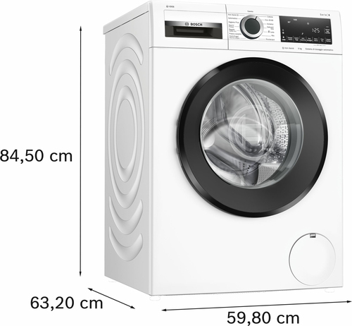 Lavatrice Bosch WGG244F0II Caricamento Frontale 9 kg - Bianco - Funzione vapore - 1400 Velocità centrifuga (rpm)