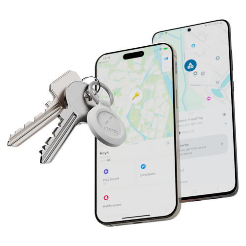 Xtorm XTAG2GA10. Purpose: Universal, Product type: Smart keychain, Product colour: White. Battery type: CR2032, Battery te