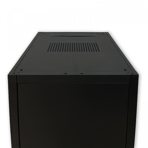 Armoire Rack MCL 42U Armoire fermée pour Réseau Profondeur de Rail - Noir - En verre trempé, Acier, SPCC, Acier Laminé à F