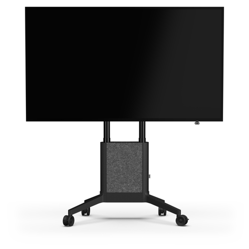 SMS EVER Height Adjustable Display Stand - Up to 215.9 cm (85") Screen Support - 100 kg Load Capacity - Floor - Polyethyle