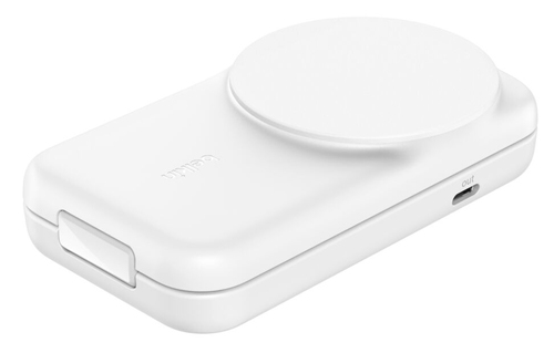 Belkin UltraCharge Induktionsladegerät - Weiß - für Qi2-fähiges Gerät, iPhone, AirPod, Smartwatch - Eingangsstecker: USB -