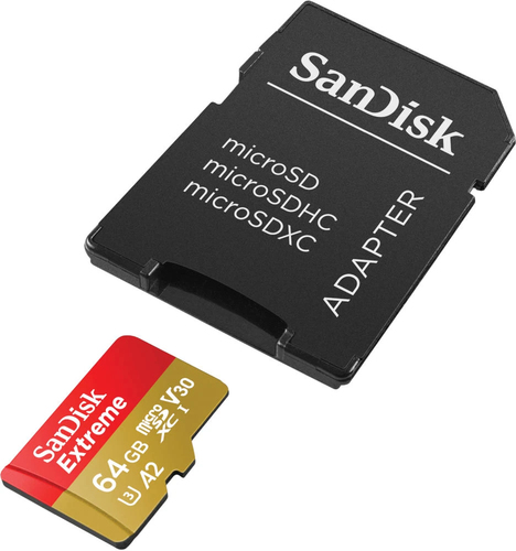 EXTREME MICROSDXC 64GB SD ADAPTER ACTION CAMS AND DRONES 1