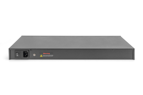 Digitus 24-Port Gigabit PoE Networkswitch,19 Zoll, L2 managed,2 Uplink Ports, SFP, 430 W, af/at. Switch type: Managed, Swi