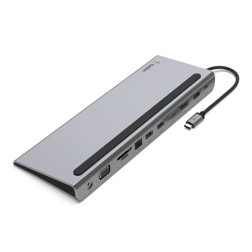 Belkin Connect USB-Typ C Docking Station für Monitor, Tablet-PC, Notebook - Ladefunktion - Speicherkartenleser - SD, micro