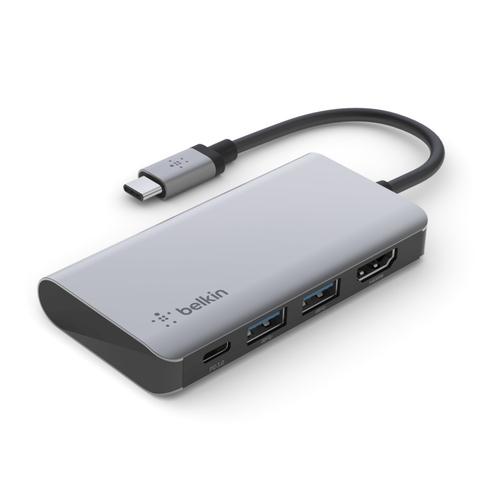 Belkin Connect USB-Typ C Docking Station - Ladefunktion - 4K - 3840 x 2160 - 2 x USB-Anschlüsse - 2 x USB 3.0 - 2 x USB Ty