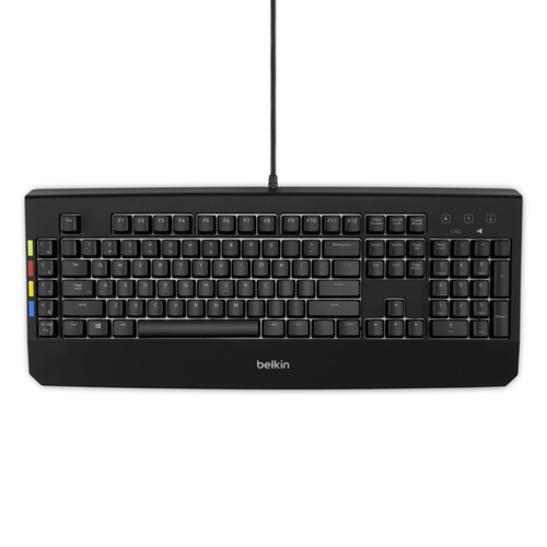 Belkin Robust Tastatur - Kabel Konnektivität - USB Schnittstelle - Schwarz - TAA-konform - Mechanisch Keyswitch - KVM-Scha