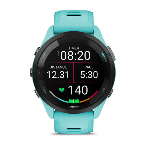 Garmin Forerunner 265. Display diagonal: 3.3 cm (1.3"), Display technology: AMOLED, Display resolution: 416 x 416 pixels, 