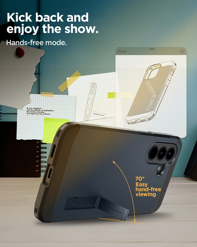 Spigen Tough Armor Case for Samsung Galaxy A57 Smartphone - Metal Slate - Impact Resistant, Shock Absorbing, Anti-scratch,