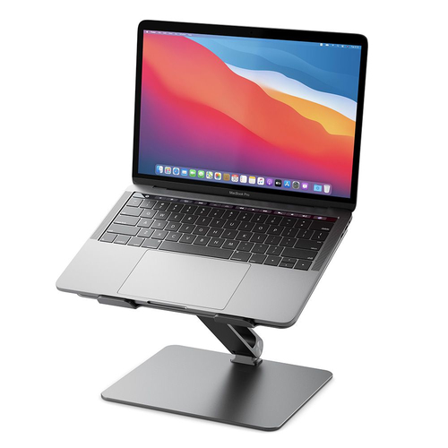 Alogic Elite Höhenverstellbar Notebook-Ständer - Schreibtisch - Aluminiumlegierung, Silikon - Grau