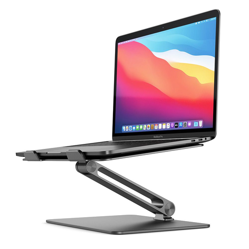 Alogic Elite Höhenverstellbar Notebook-Ständer - Schreibtisch - Aluminiumlegierung, Silikon - Grau