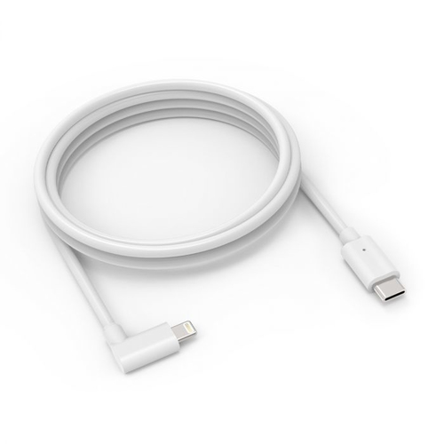 Compulocks 6ft USB-C Male to 90 Degree Lightning Charging Cable Right Angle White - Fits in tight space, without bending t