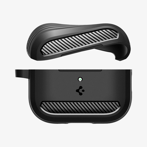 Spigen Rugged Armor AirPods Pro 3 Case Matte Black. Product type: Case, Material: Thermoplastic polyurethane (TPU), Produc